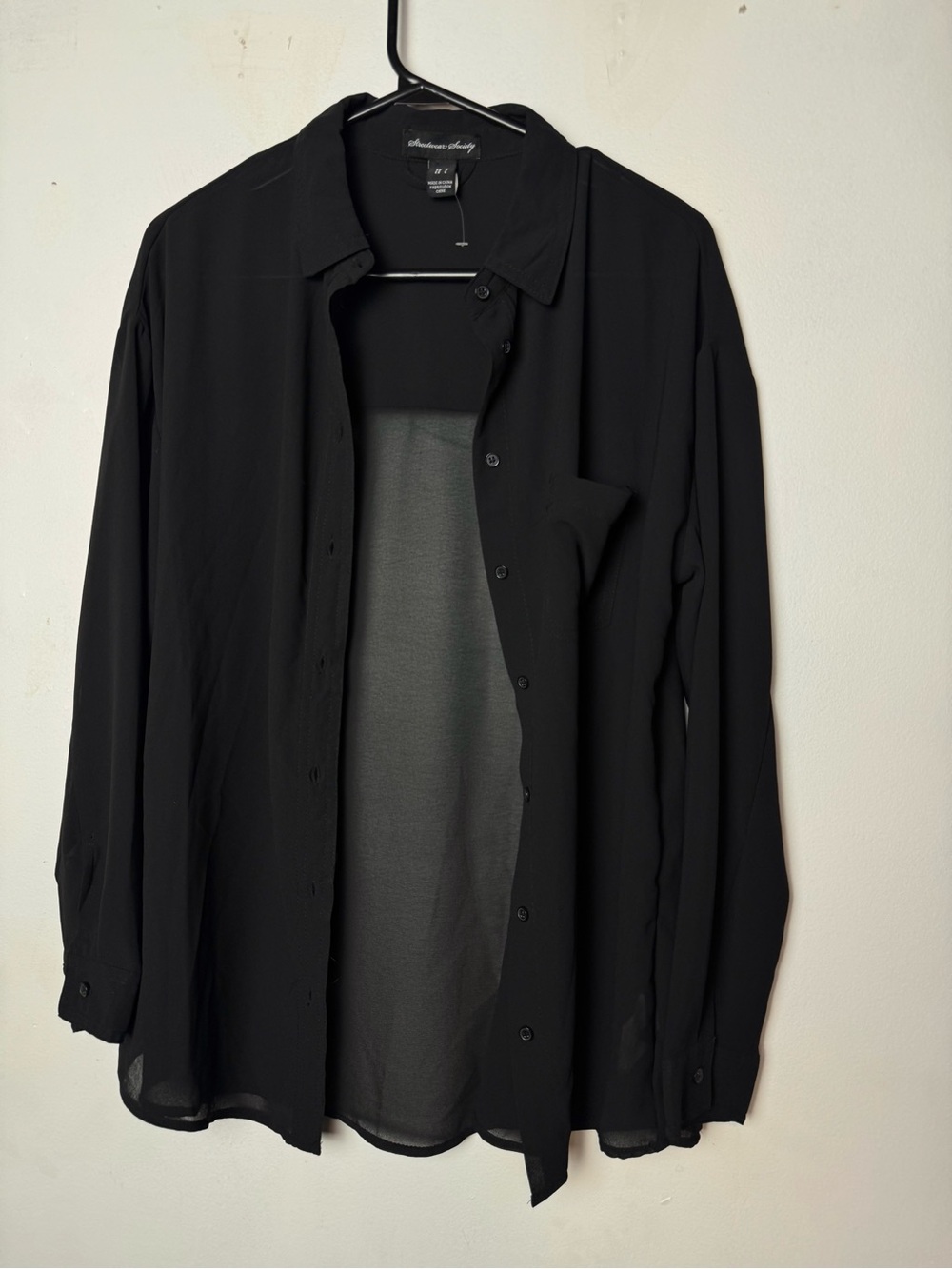 Brand new black button up Size-Small